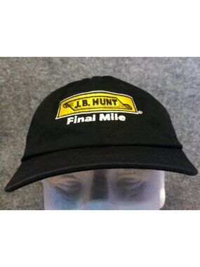 JB Hunt Final Mile Trucking Hat Black Embroidered Baseball Cap Adjustable